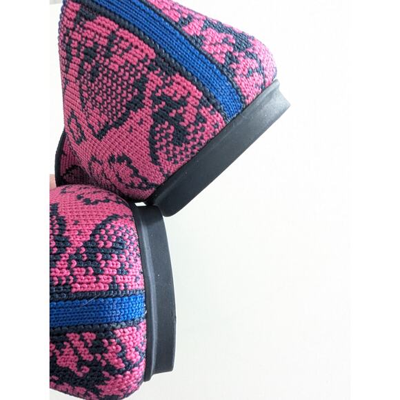 EUC Women's Rothy's The Loafer Fuchsia Navy Snake Limited Edition Size 10 - Picture 5 of 7